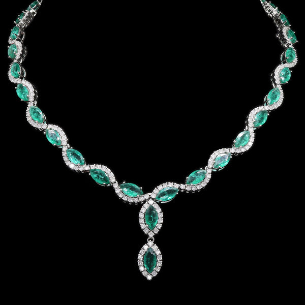 Snake Emerald Moissanite Necklace