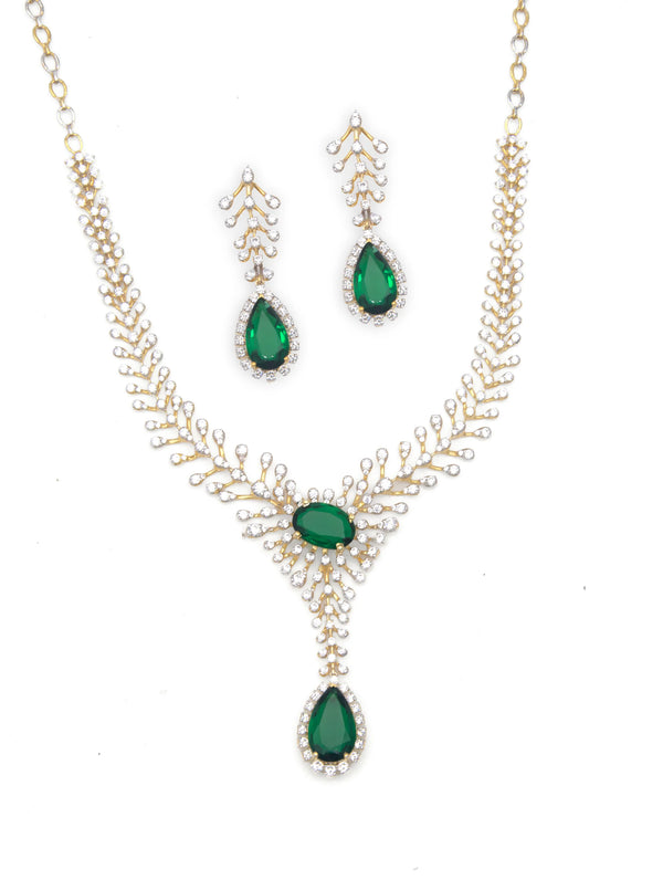 Pure 925 Silver Wedding Necklace Set For Women