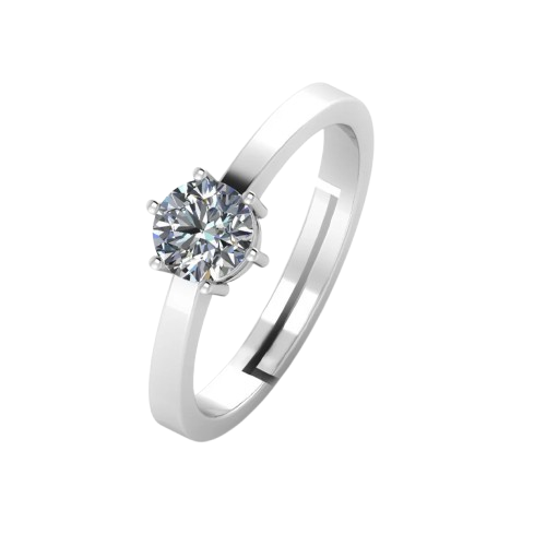 6 Prong Solitaire Ring