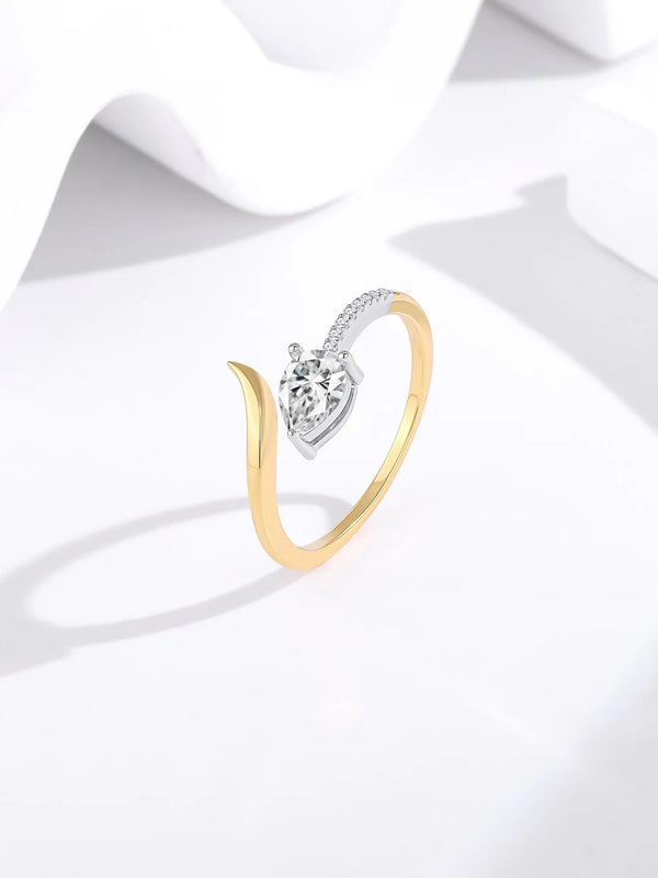 Pure 925 Silver Golden Snake Ring For Women