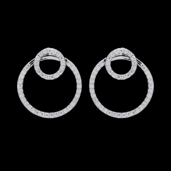 Double Circle Moissanite Earrings