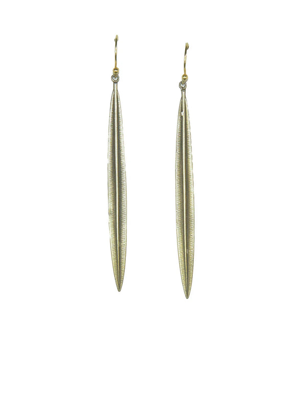 Oxidised Feather Earrings