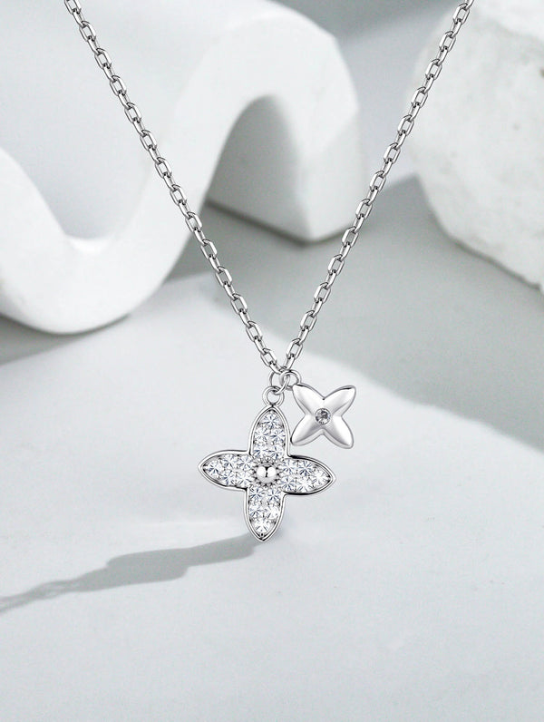 Pure 925 Silver Dainty Flower Motifs Pendant For Women