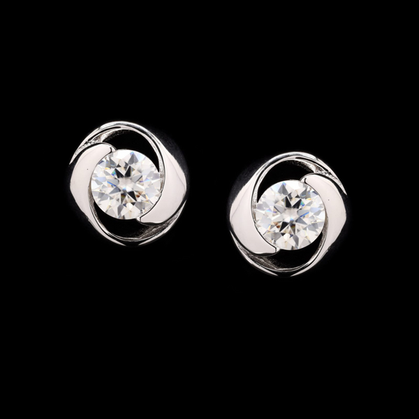 Solitaire Moissanite Earrings