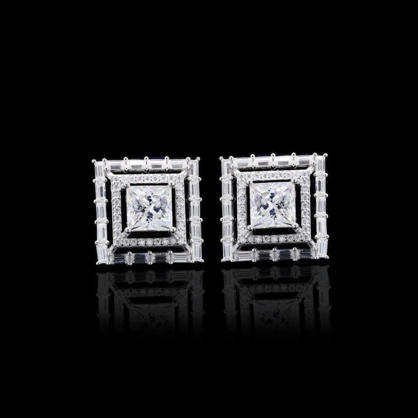 Square Moissanite Earrings