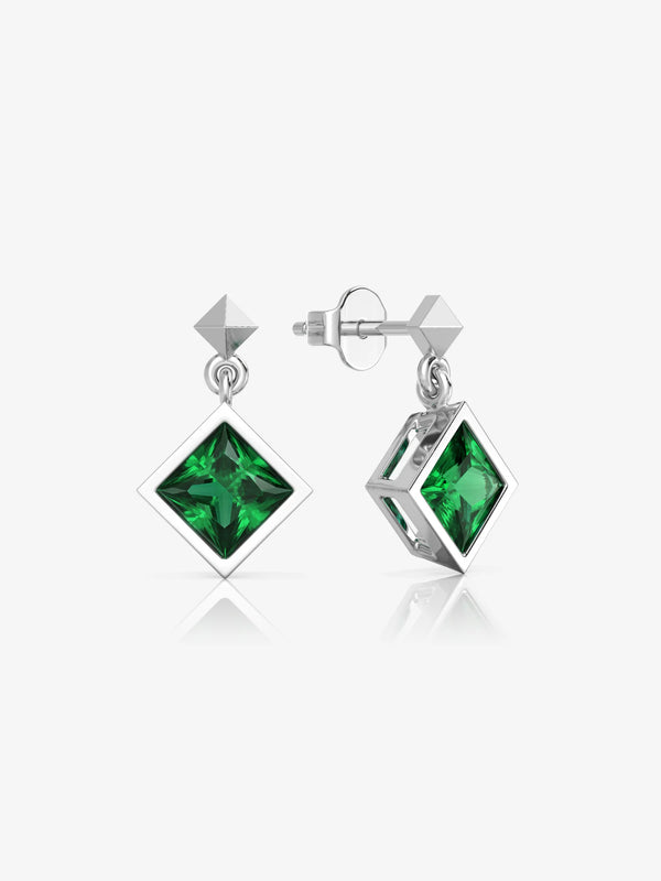 Emerald Green Drop Earrings