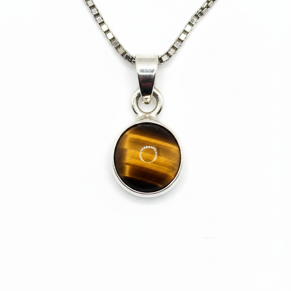 Pure 925 Silver Tiger Eye Pendant For Men & Women