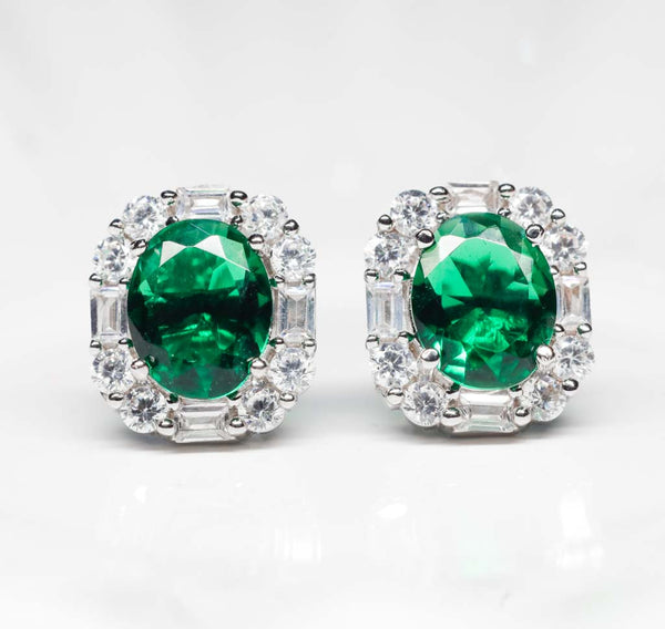 Emerald Crown Earrings
