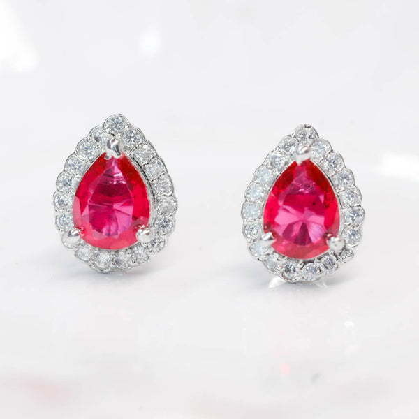 Red Star Drop Earrings