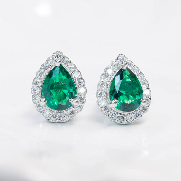 Twilight Green Drop Earrings