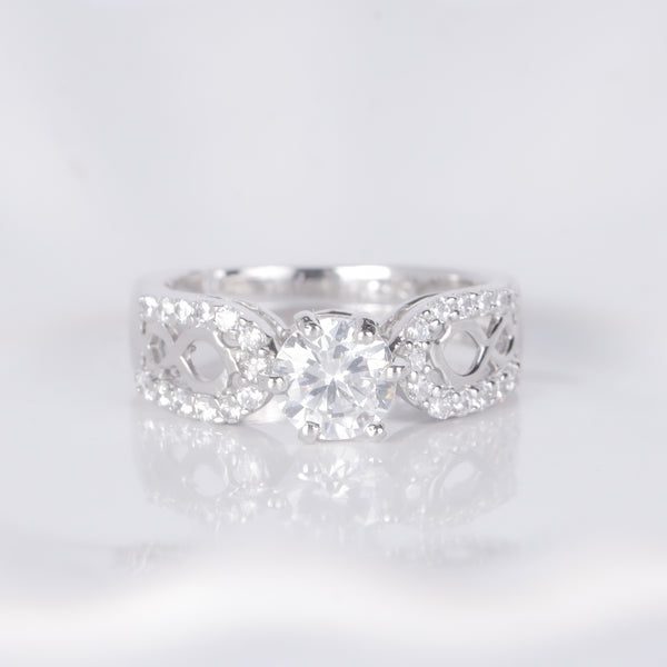 Pure 925 Silver Christine Solitaire Ring For Women