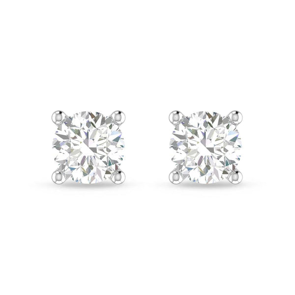 4 Prong Round Cut Moissanite Studs