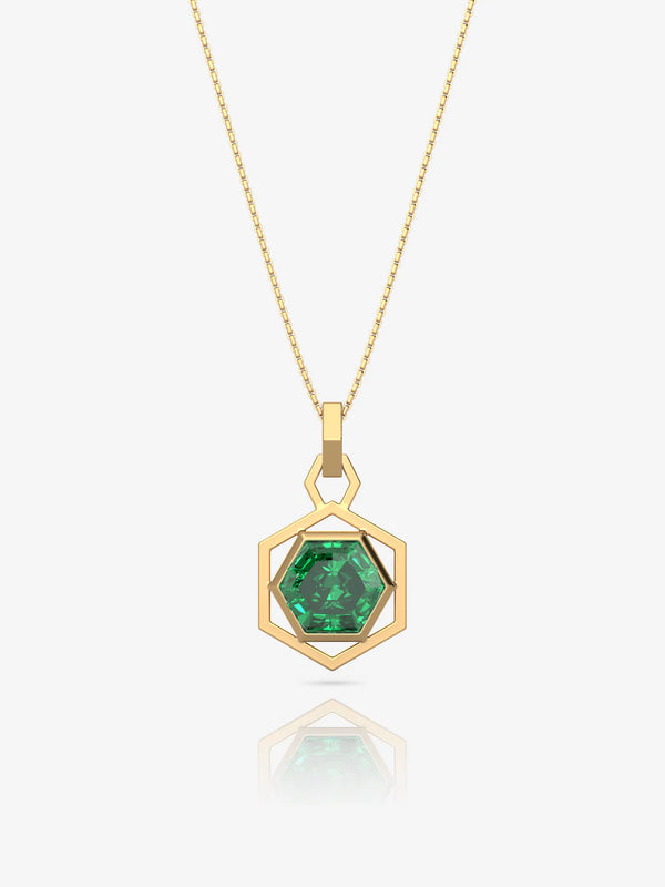 Hexagon Green Pendant
