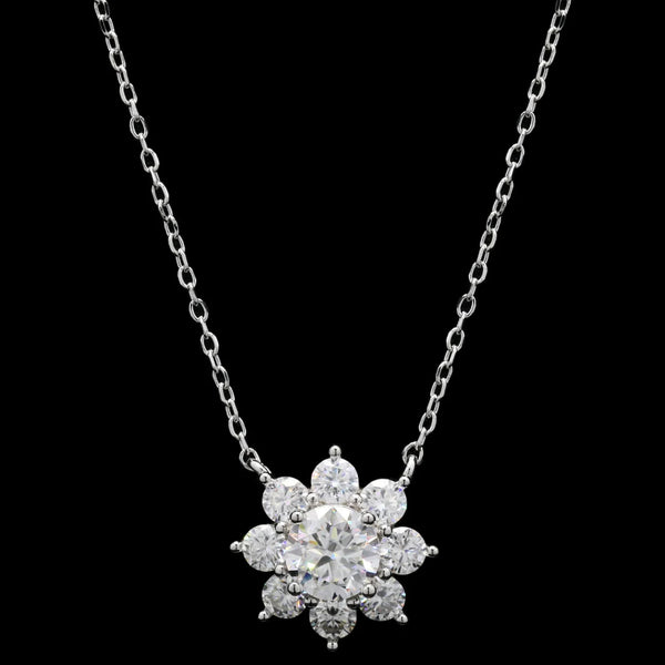 Flower Moissanite Pendant