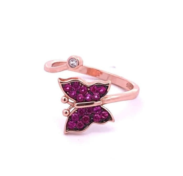 Purple Butterfly Ring