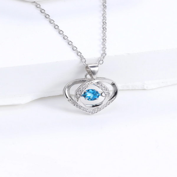 Blue Frozen Heart Pendant