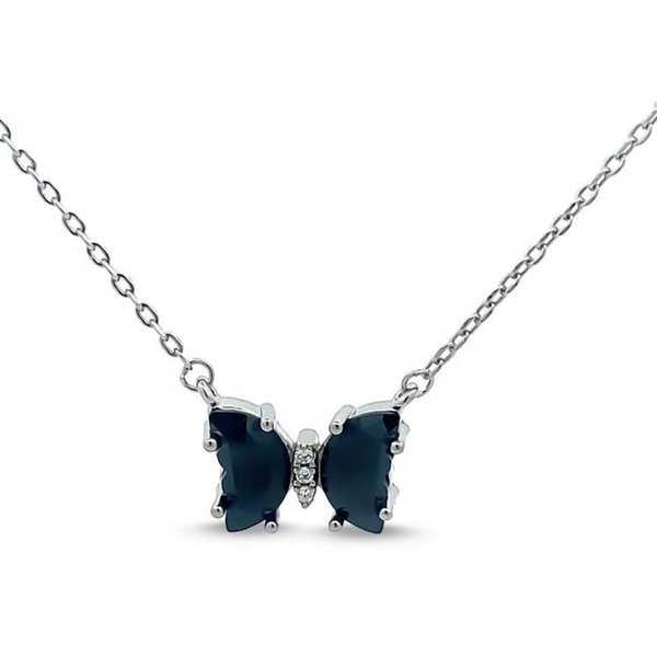 Black Mini Butterfly Pendant